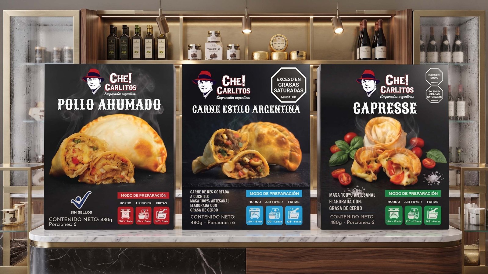 Che Carlitos &mdash; Product Boxes 3D Render