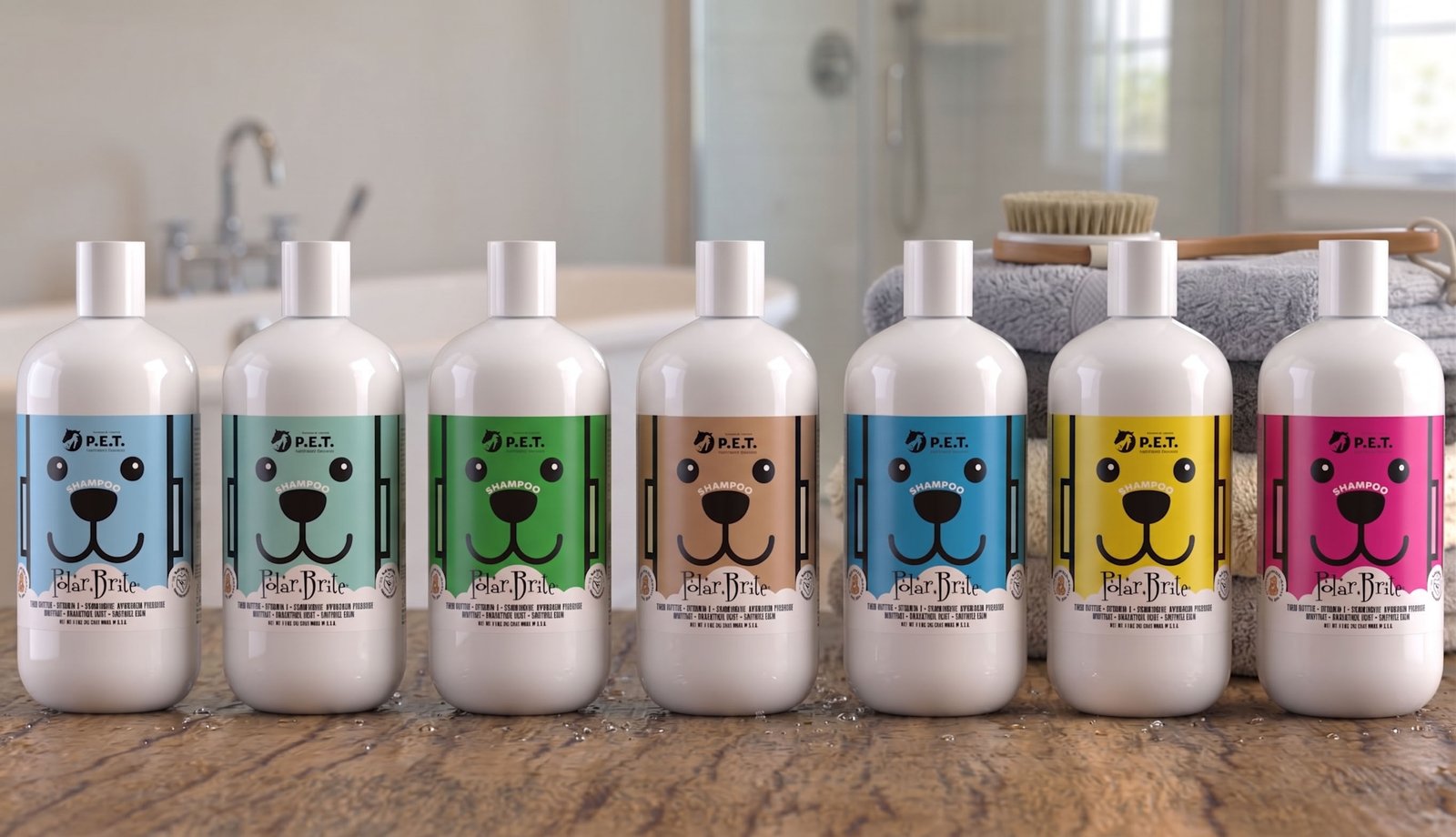 P.E.T &mdash; Shampoo Bottle Render with Water Condensation